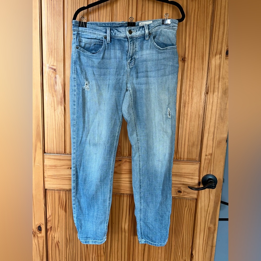 Cosmic Blue Love- Stylish Light Blue Distressed Jeans